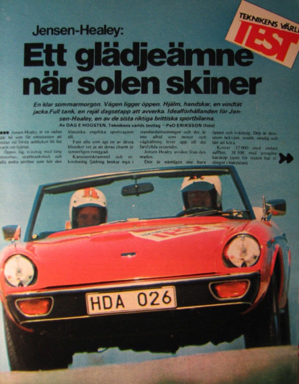 Jensen Motors | Their Swedish Distributor