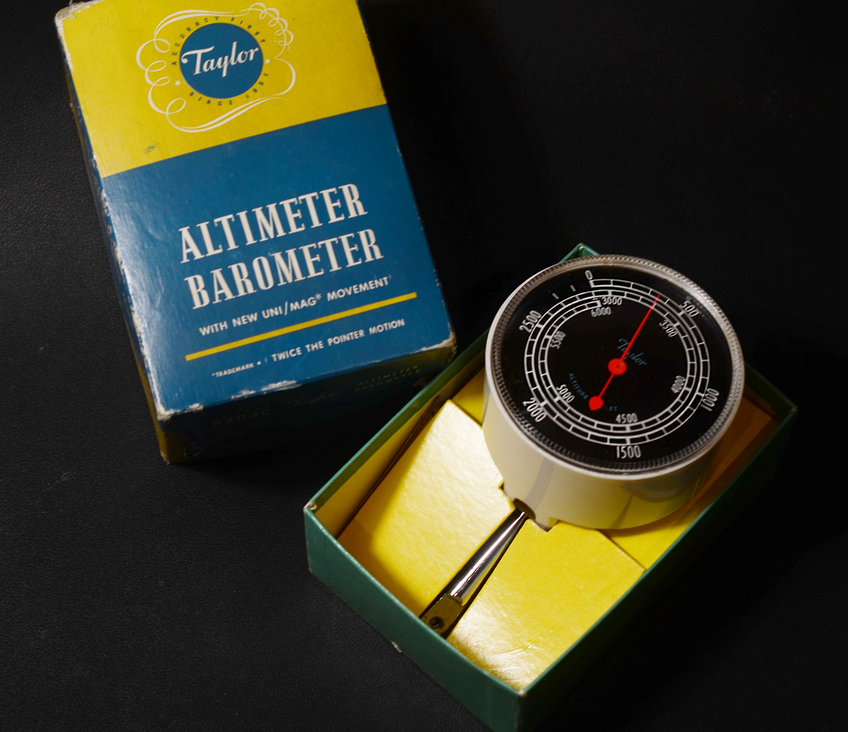CAR ALTIMETER BY TAYLOR 1960S NOS