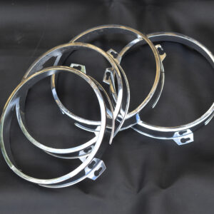 JENSEN INTERCEPTOR & FF CHROME HEADLAMP SURROUNDS X 4